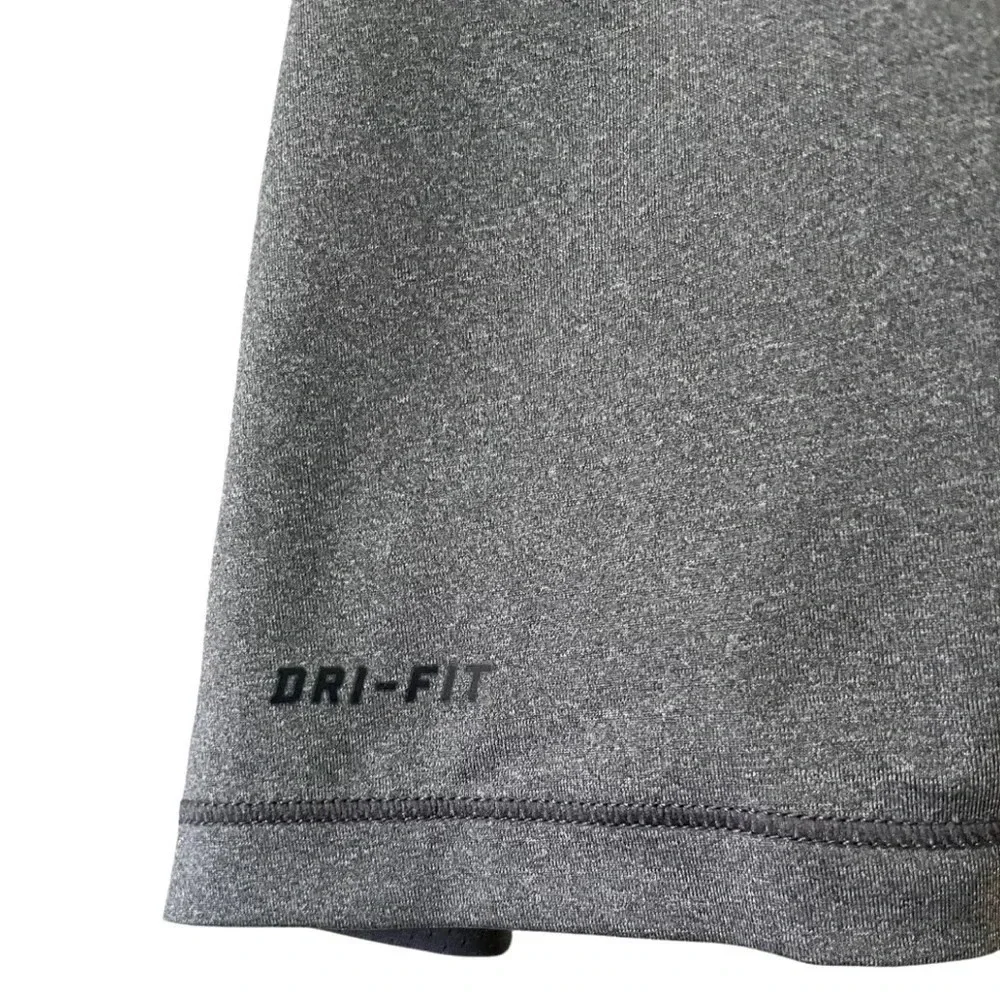Nike Pro Dri Fit Women's Large Gray Perforated Back Active Shirt - Short Sleeves